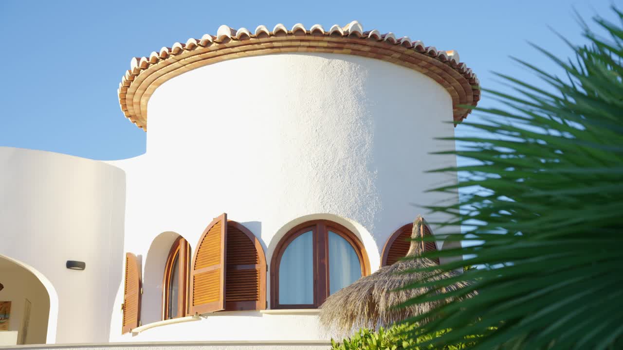 Private Home Holiday Accommodation In Calpe Resort Town In Alicante, Spain. Close-up Shot