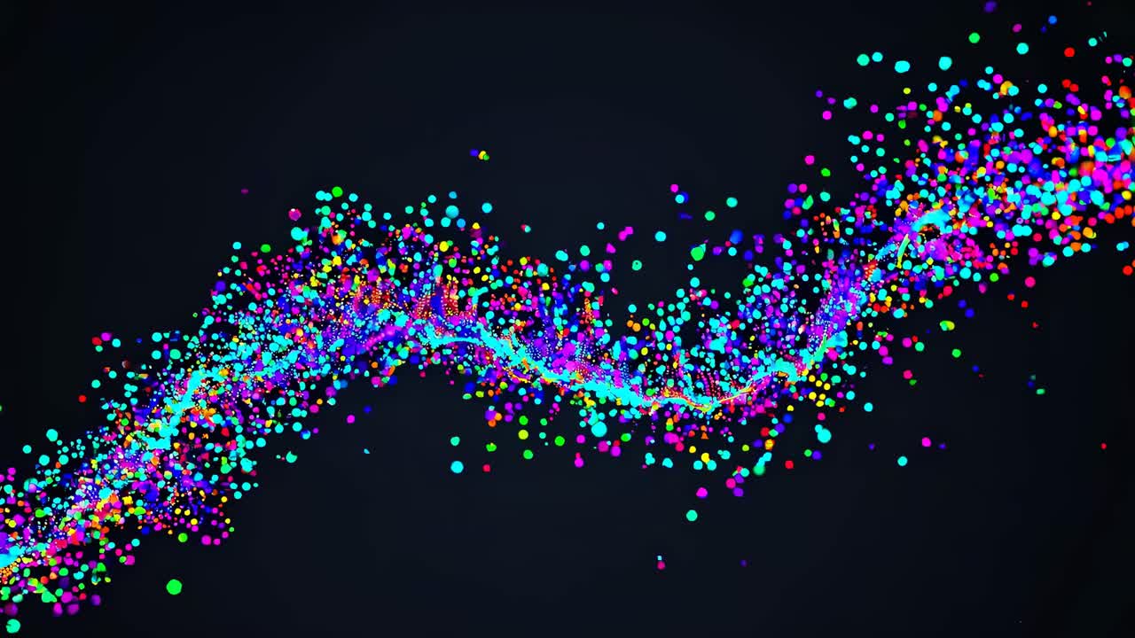 Colorful Abstract Particle Wave