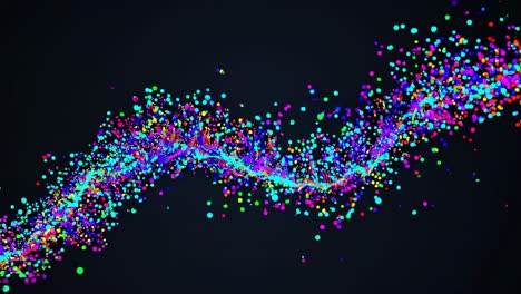 colorful abstract particle wave