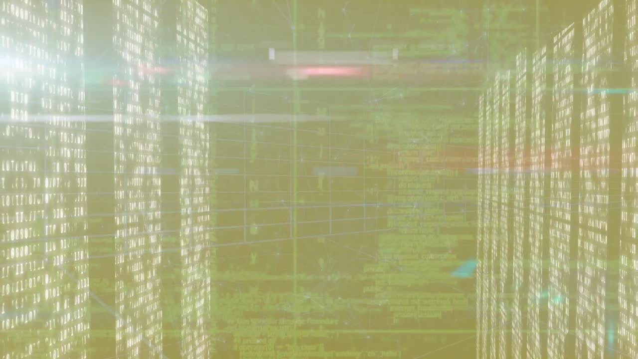 Animation of data processing over shapes