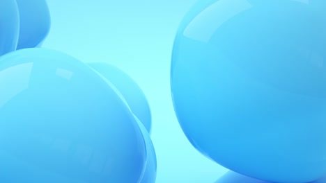 soft balls falls and bounces, 3d rendering.