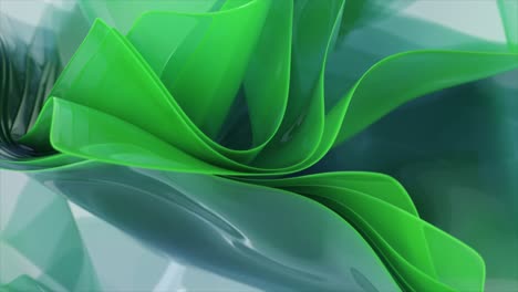 formas abstractas verdes y azules
