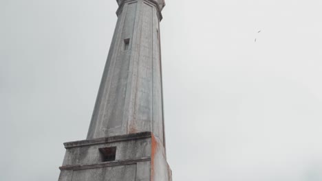 tilt from alcatraz tower to san francisco in slow motion