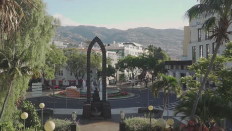 funchal, madeira, portugal - city plaza view