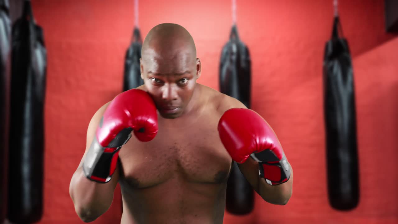 boxeo de sombras en el gimnasio 4k