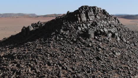formación rocosa en el desierto marroquí, vista aérea