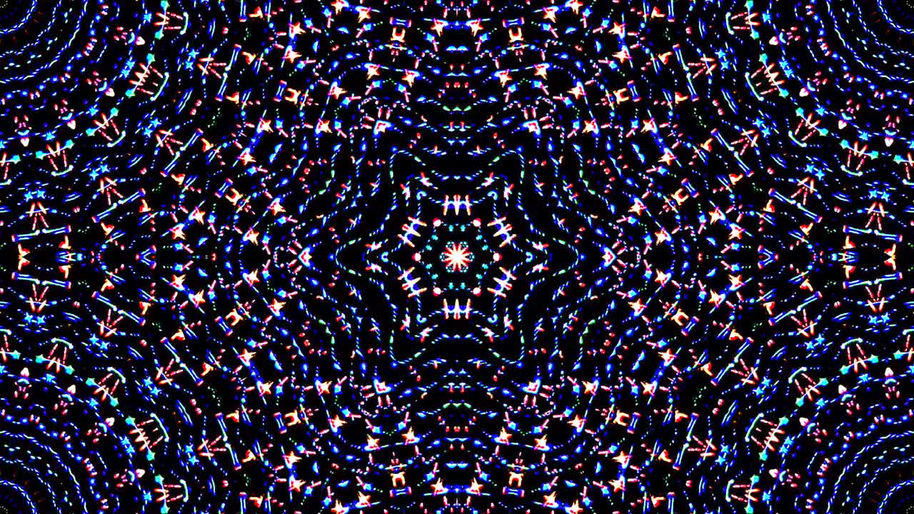 Beautiful abstract kaleidoscope that shines, a radiant light that regulates the subtle movements