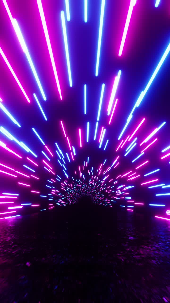 linee luminose orizzontali si muovono nello spazio. video a loop verticale