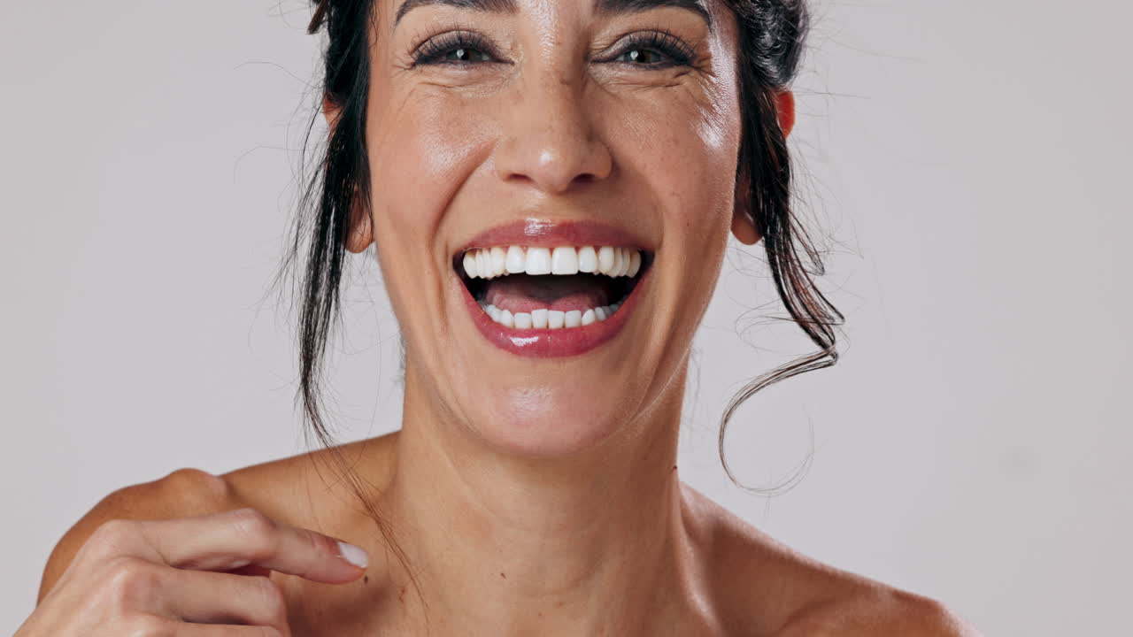 retrato de una mujer feliz