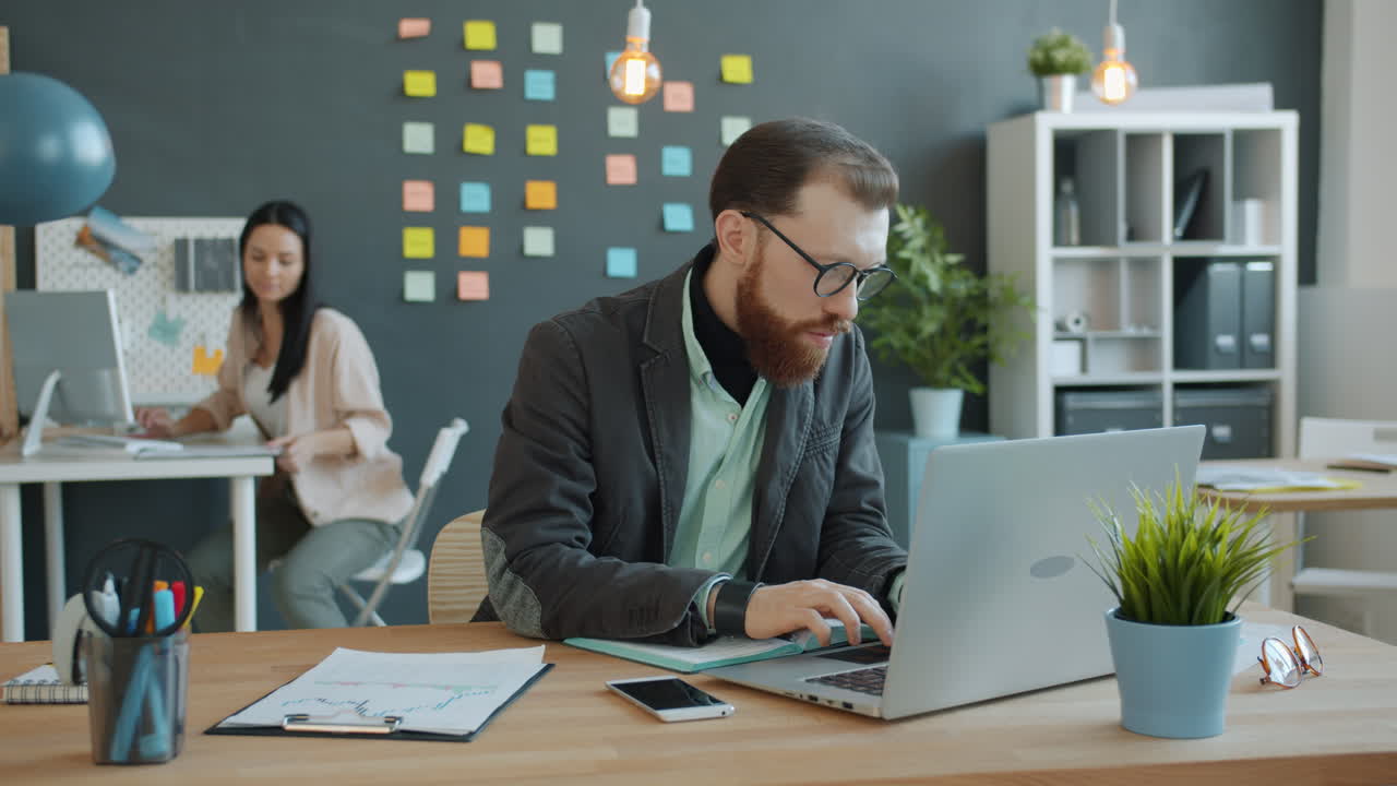 Businesspeople Working Together in an Office
