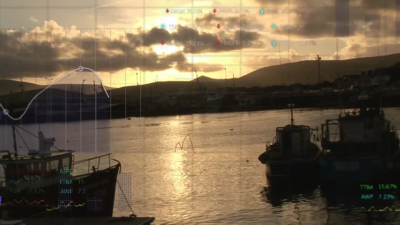 도시 풍경에 대한 통계 및 데이터 처리의 애니메이션