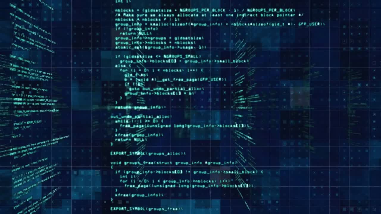 Animation of grid and data processing
