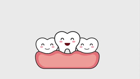 diente enfermo en la boca entonces dientes felices