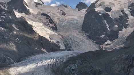 a scenic view of the morteratsch glacier in engadin, switzerland