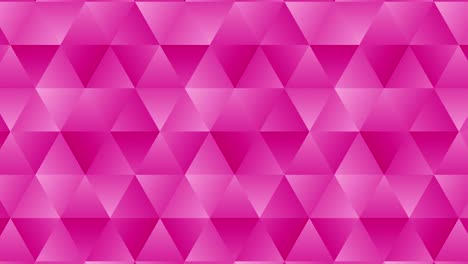 driehoekpatroon van geometrische vormen. abstracte veelhoekige lus animatie. kleurrijke gradiënt achtergrond.