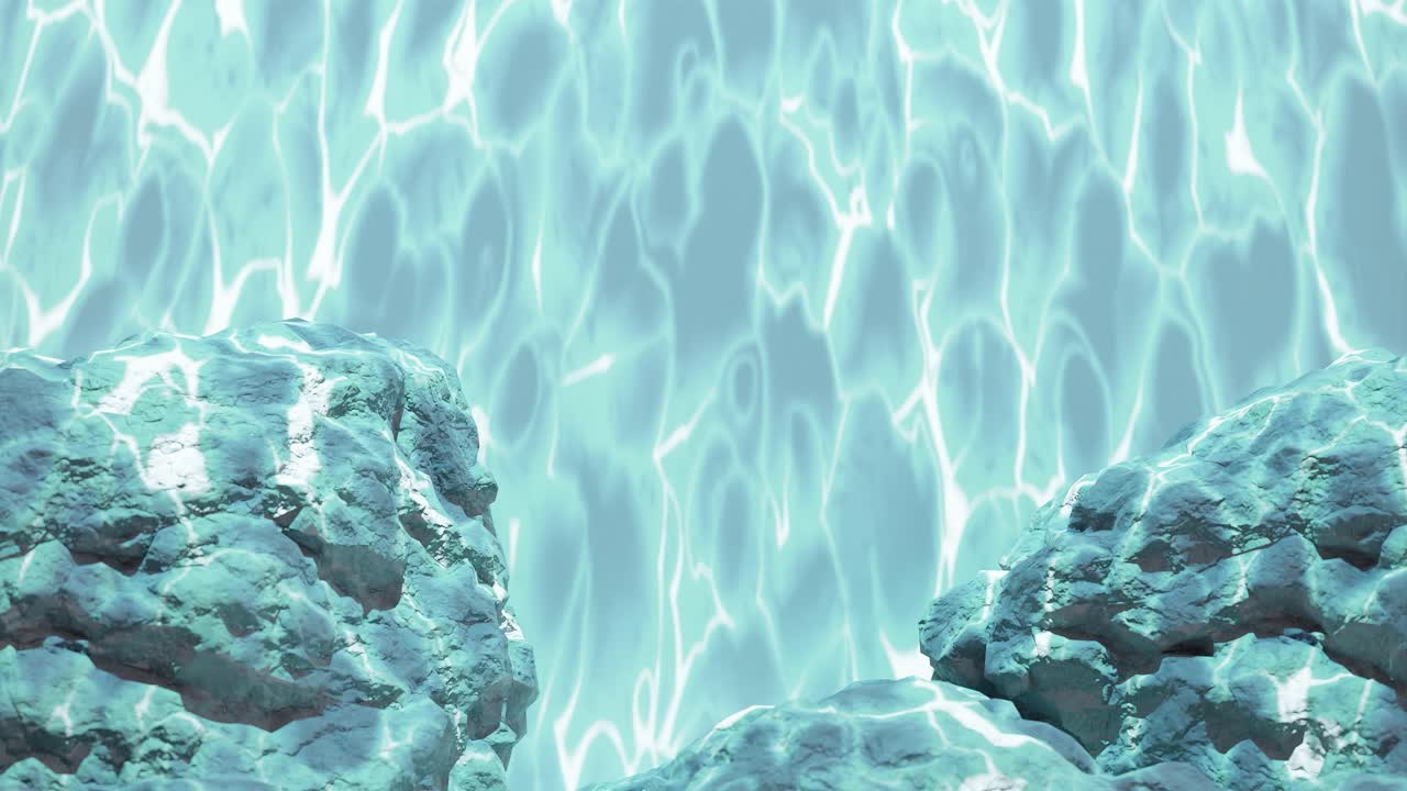 바위 배경 사이의 전기 파란 에너지