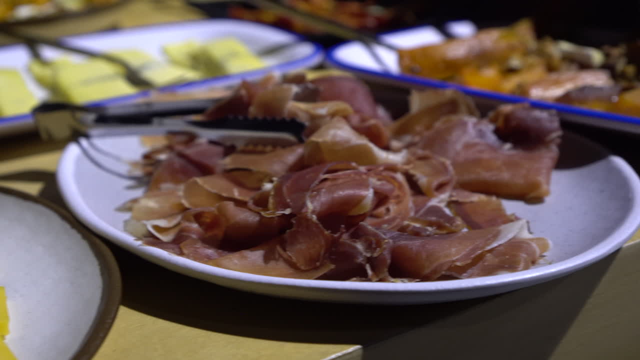 thin slices of Spanish ham