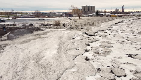 deadly winter storm remainings in buffalo, new york, usa