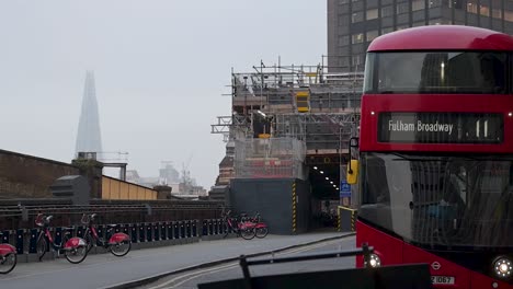 fulham broadway bus from waterloo, london, united kingdom