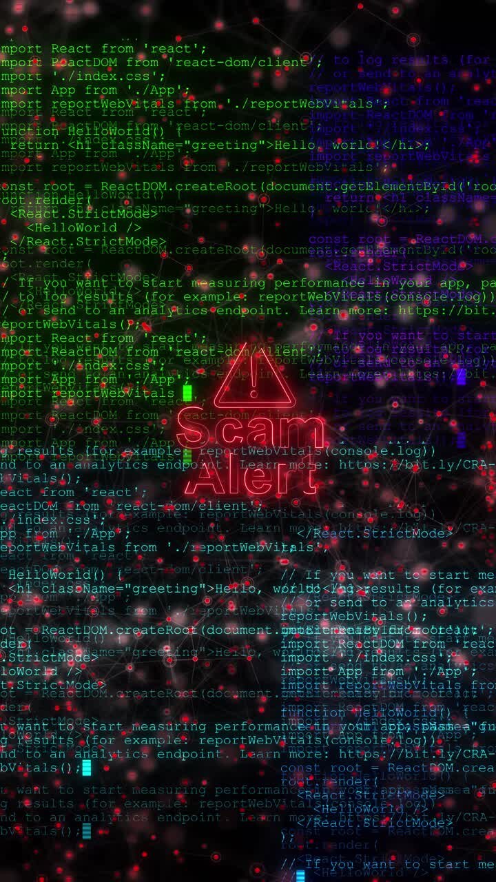 Abstrakter Scan-Alarm, digitaler Glitch-Effekt, Rauschen, Hintergrund, Fehlersignal, Virencode, Software-Hack