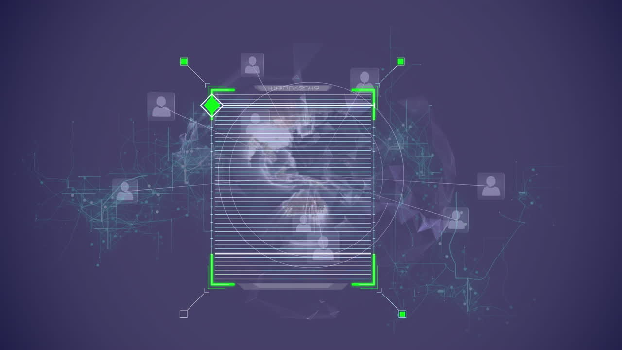 Animation of frame over network of connections