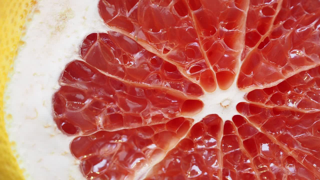 Close-up of Grapefruit Section