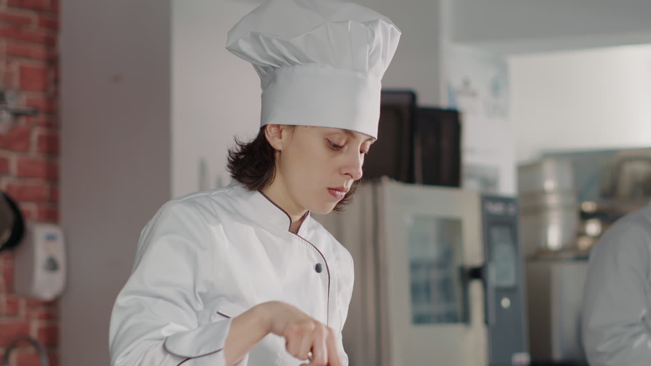 Gourmet chef cooking gastronomic dish in frying pan