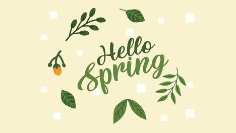 hello spring illustration