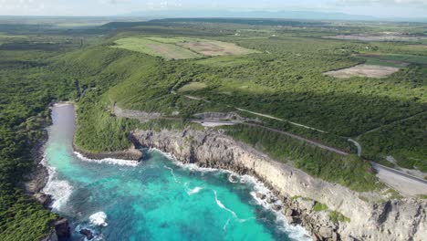 porte d'enfer bay and pristine surrounding landscape, guadeloupe