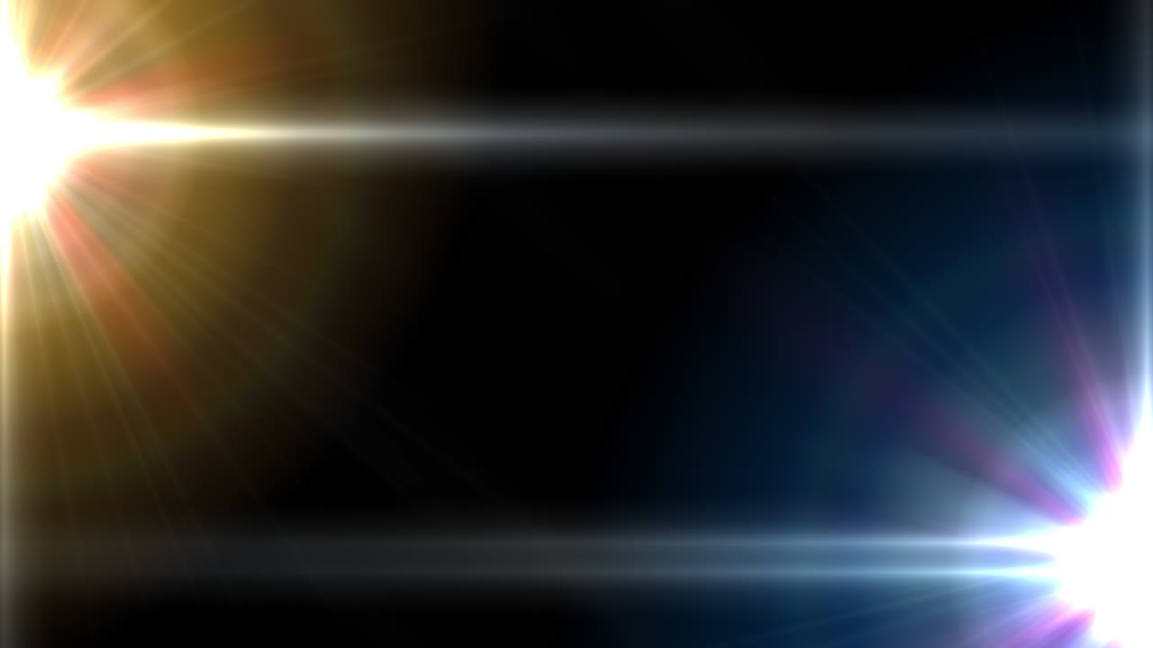 Optical lens flare effect and leaks light and transitions green screen loop animation background