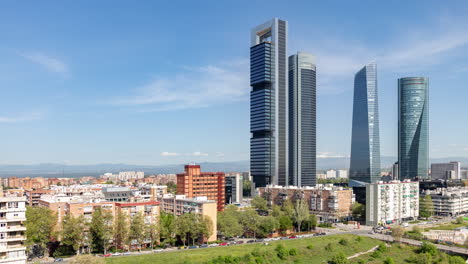 timelapse of the madrid financial district