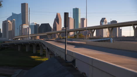 time lapse of cars on i-45 north freeway in houston, texas