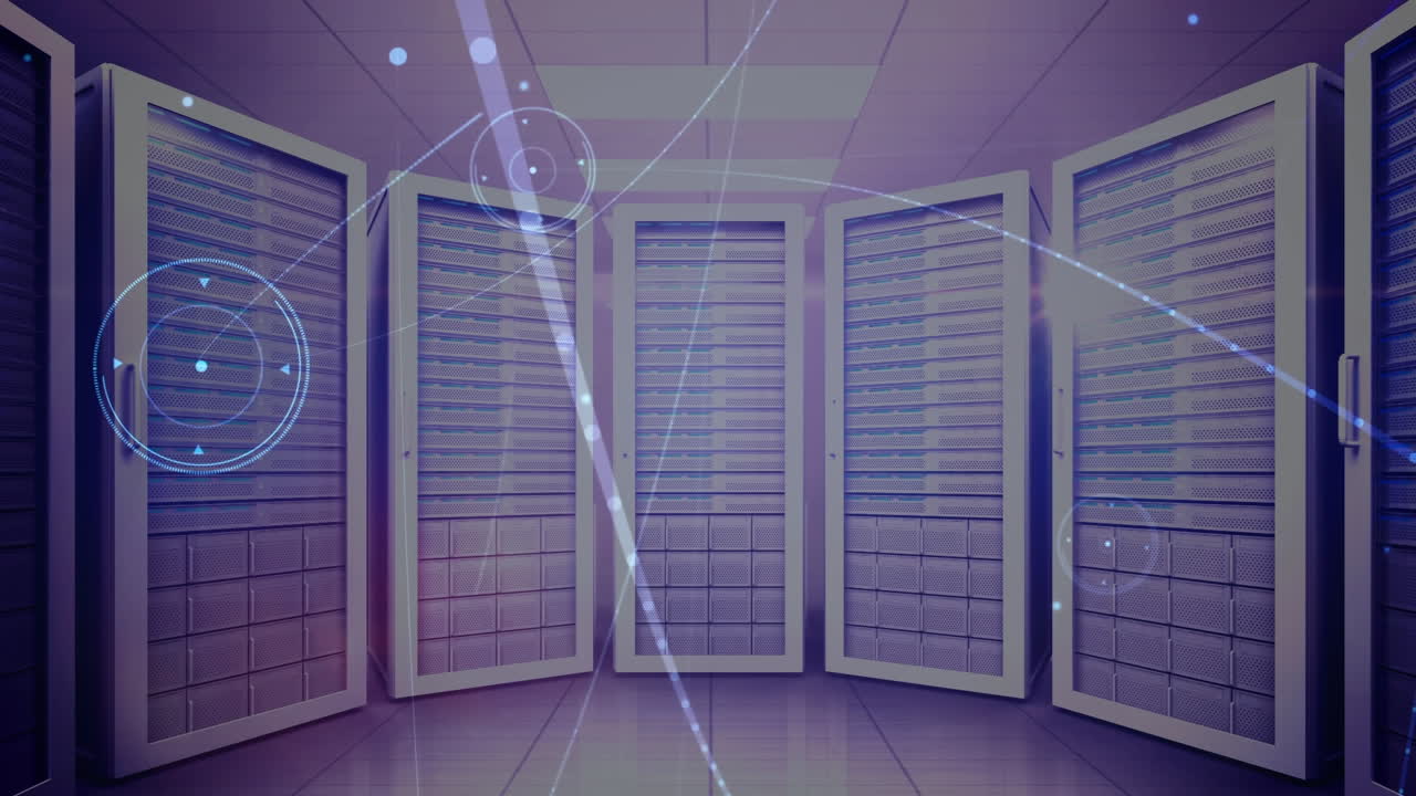 Animation of network of connections over computer servers