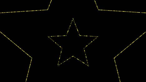 líneas doradas abstractas forma de estrella bucle de animación de fondo con alpha channel.star elemento de fondo