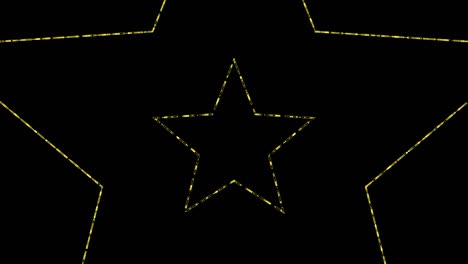 líneas doradas abstractas forma de estrella bucle de animación de fondo con alpha channel.star elemento de fondo