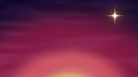 Romantic-purple-sky-with-shiny-stars