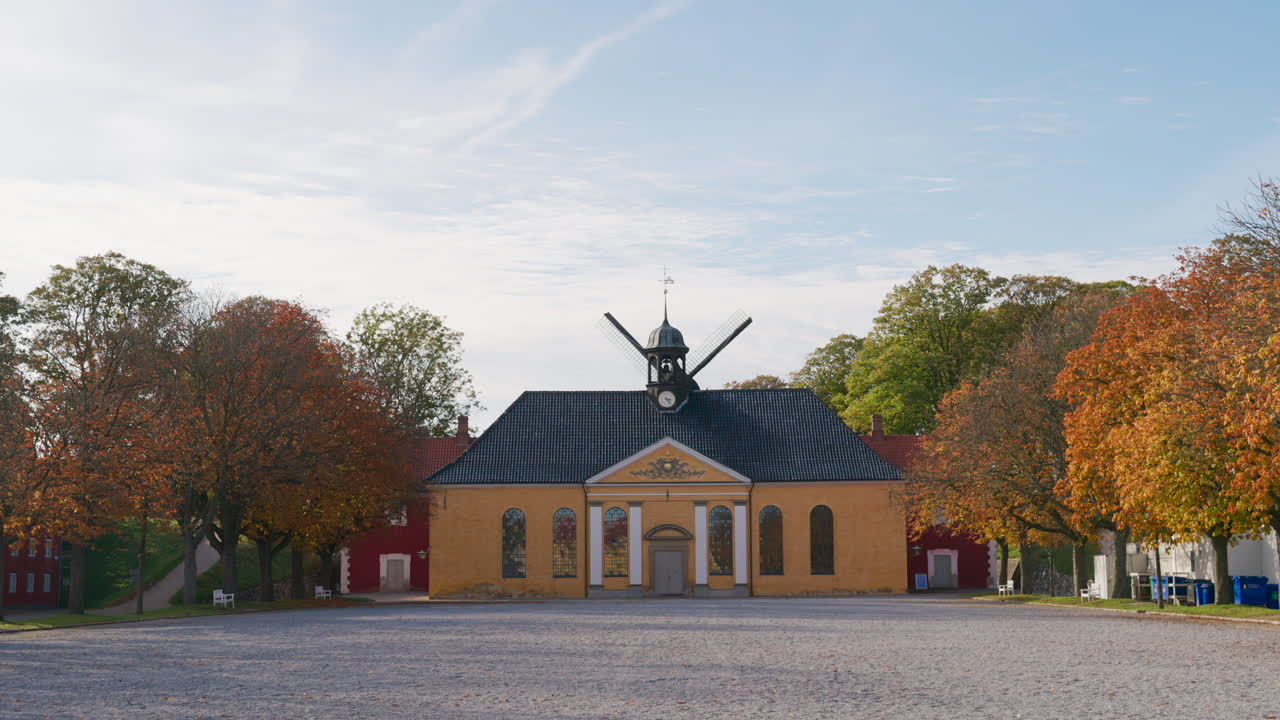 View of the Citadel Church in the Kastellet in Copenhagen, Denmark