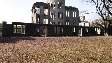 time-lapse of a historic building's ruins under changing light.