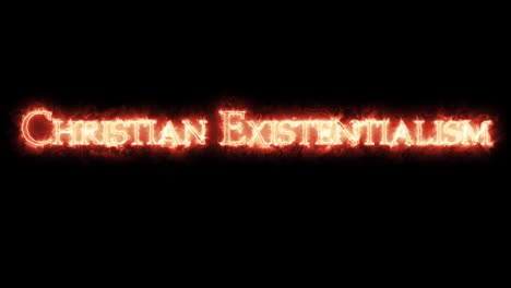 existencialismo cristiano escrito con fuego. bucle