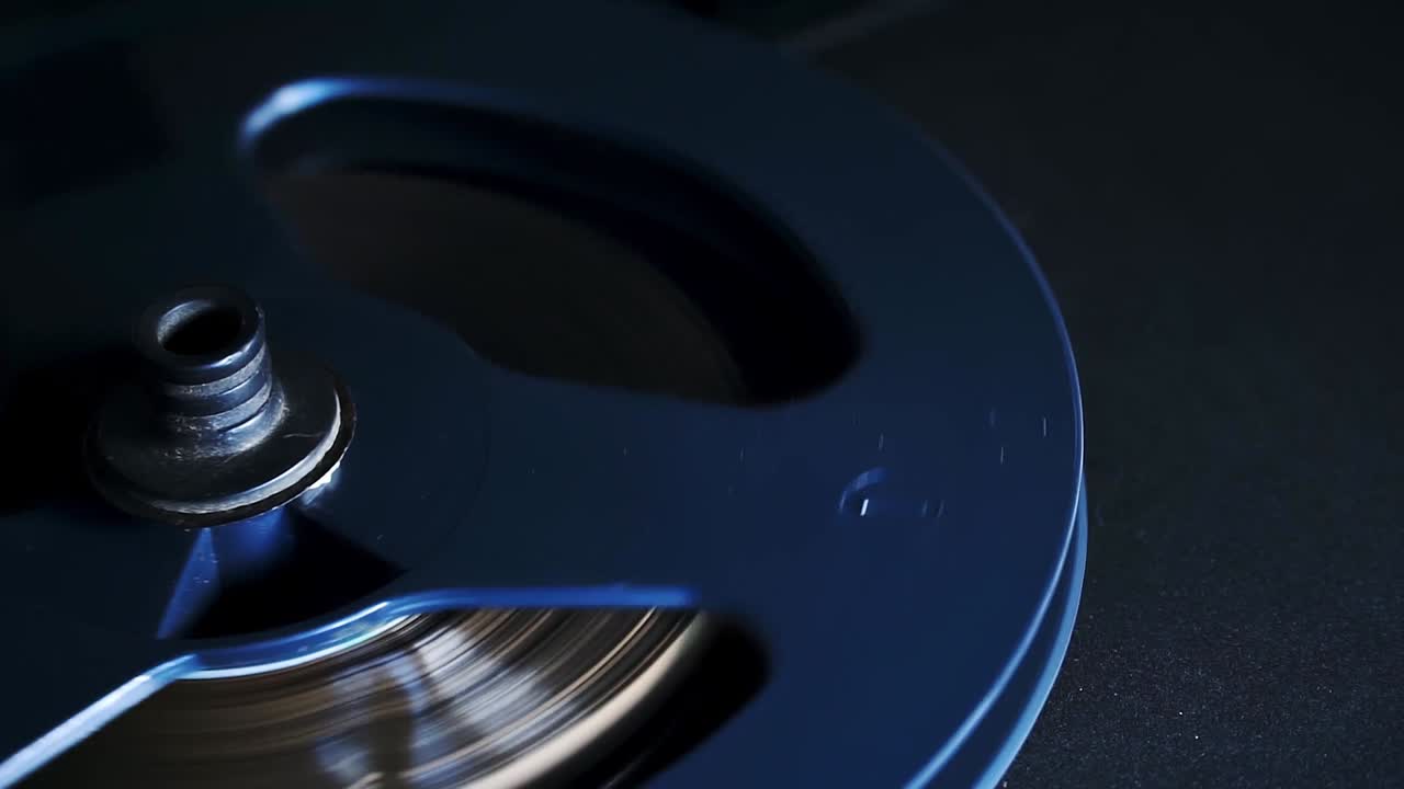 primer plano del reproductor de carrete a carrete