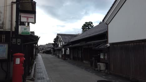 town of sasayama in tamba historical city of japan old houses and red mailbox establishing shot picturesque landscape