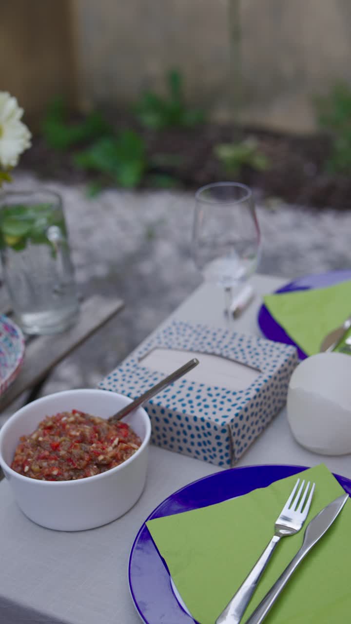 Outdoor Garden Party Meal