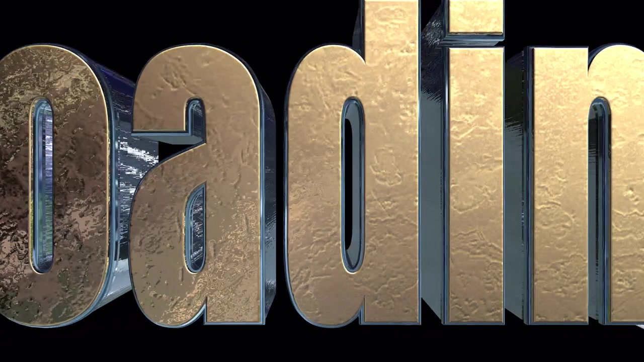 Golden Metallic Loading 3D Alpha Channel Transition
