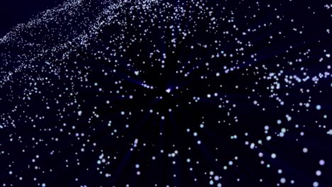 hermosas partículas de color de lujo que se mueven sin problemas con borrón bokeh. animación en bucle 3d. animación modernas partículas de estrellas en movimiento
