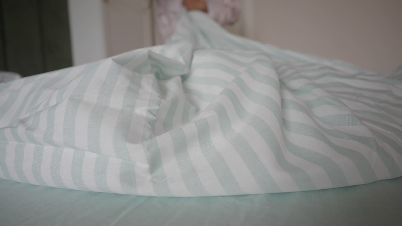 Close-up of Striped Bedding