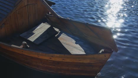 close up of a wooden ancient vytine sailboat