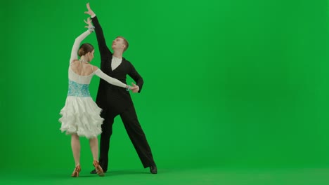 ballroom dance performance on green screen