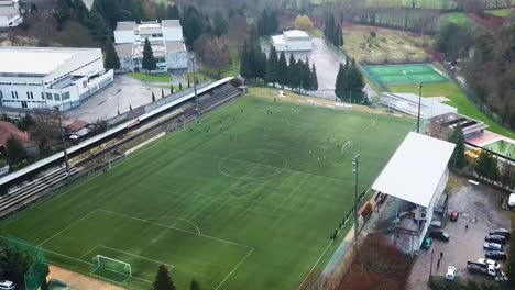 footbal field with players