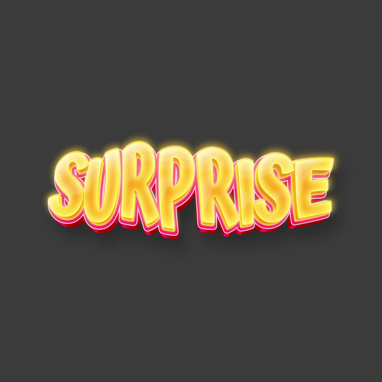 Surprise Text with Glowing Effect