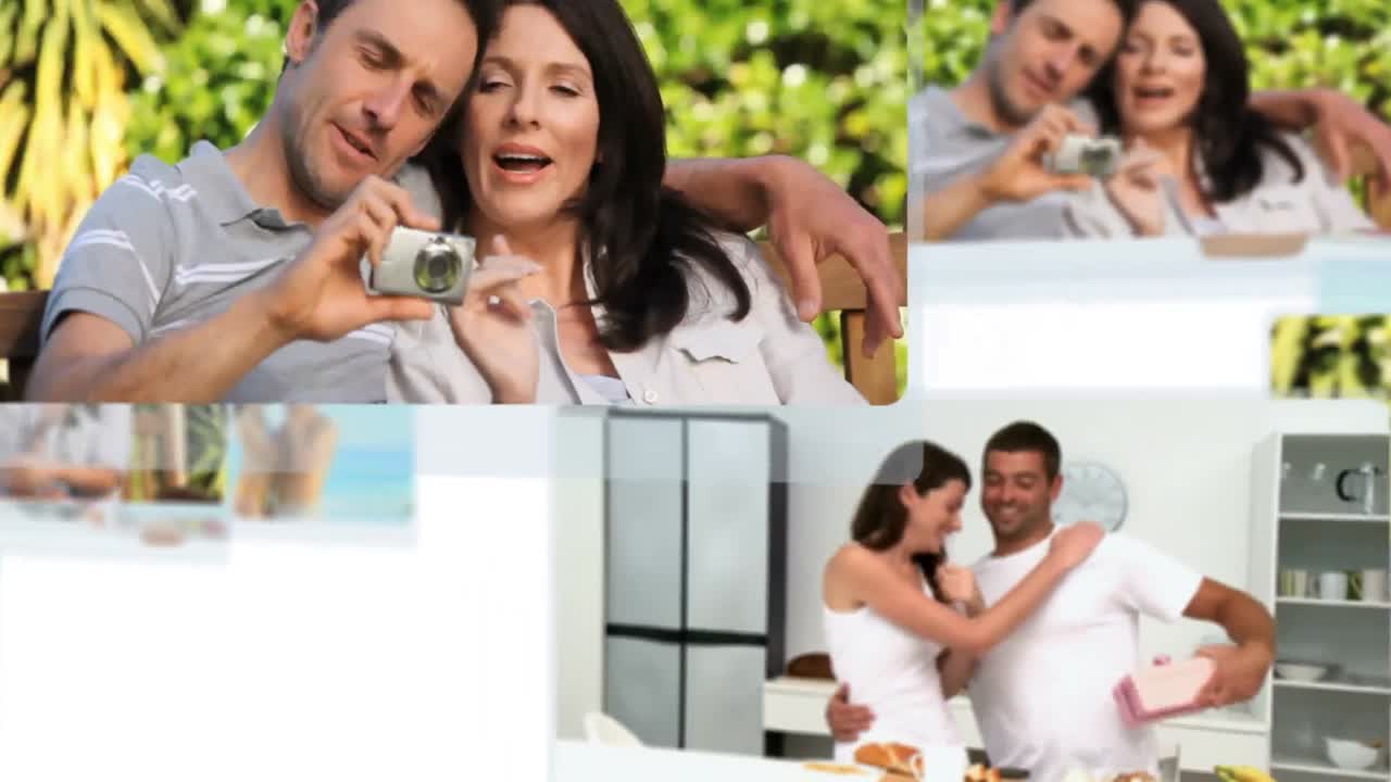 함께 특별한 시간을 보내는 젊은 커플의 모 ⁇